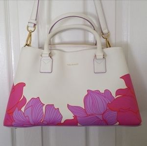 Vera Bradley Emma Satchel in Paradise Floral Lilac